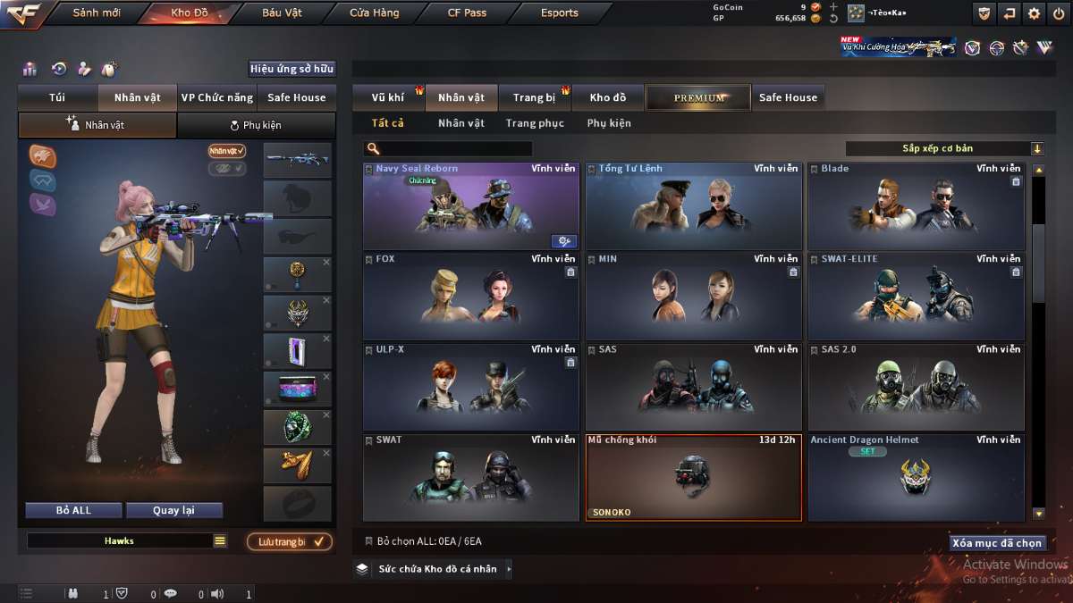 shop acc cf uy tin gia re